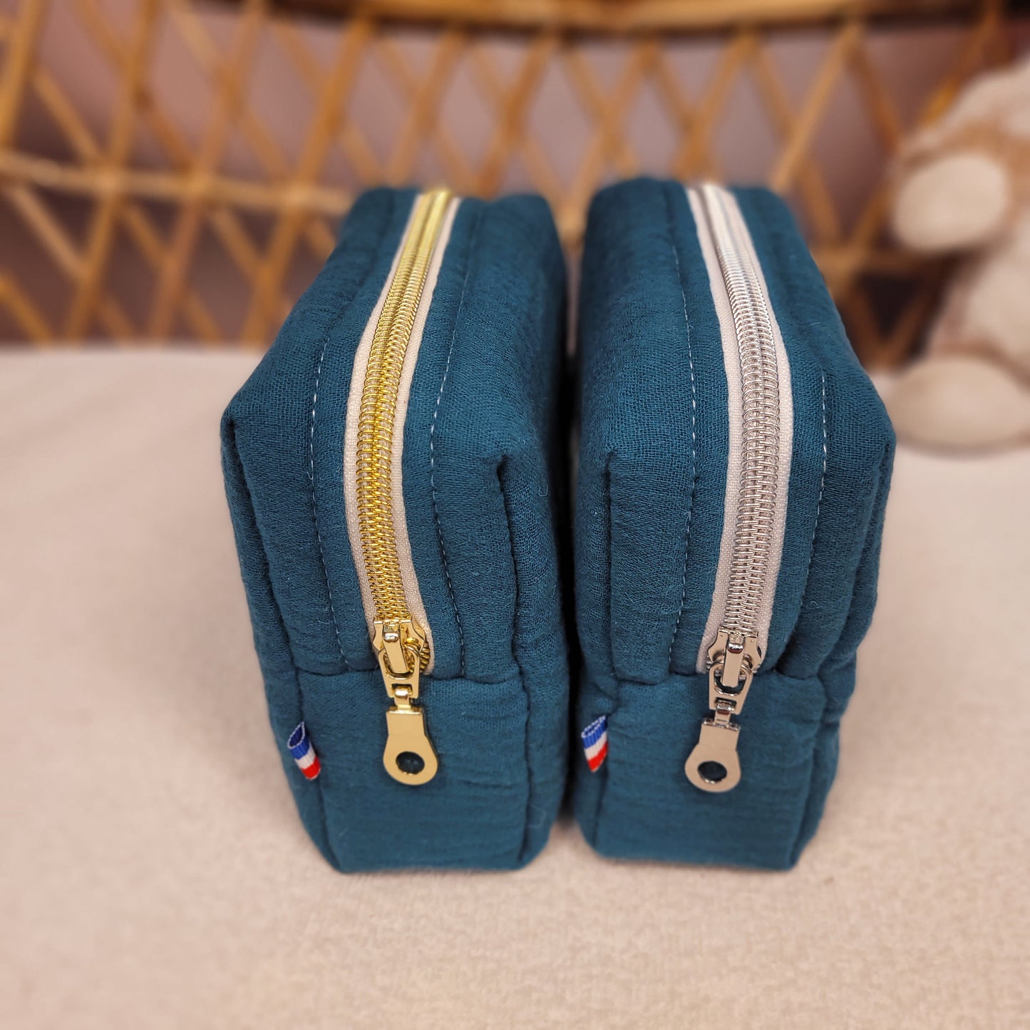 Trousse de naissance bleu canard