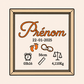 Cadre de naissance personnalisé orange