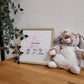 Cadre de naissance personnalisé Rose