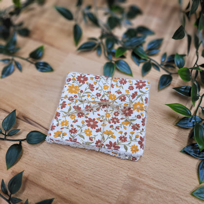 Lingettes lavables en coton et micro éponge bambou