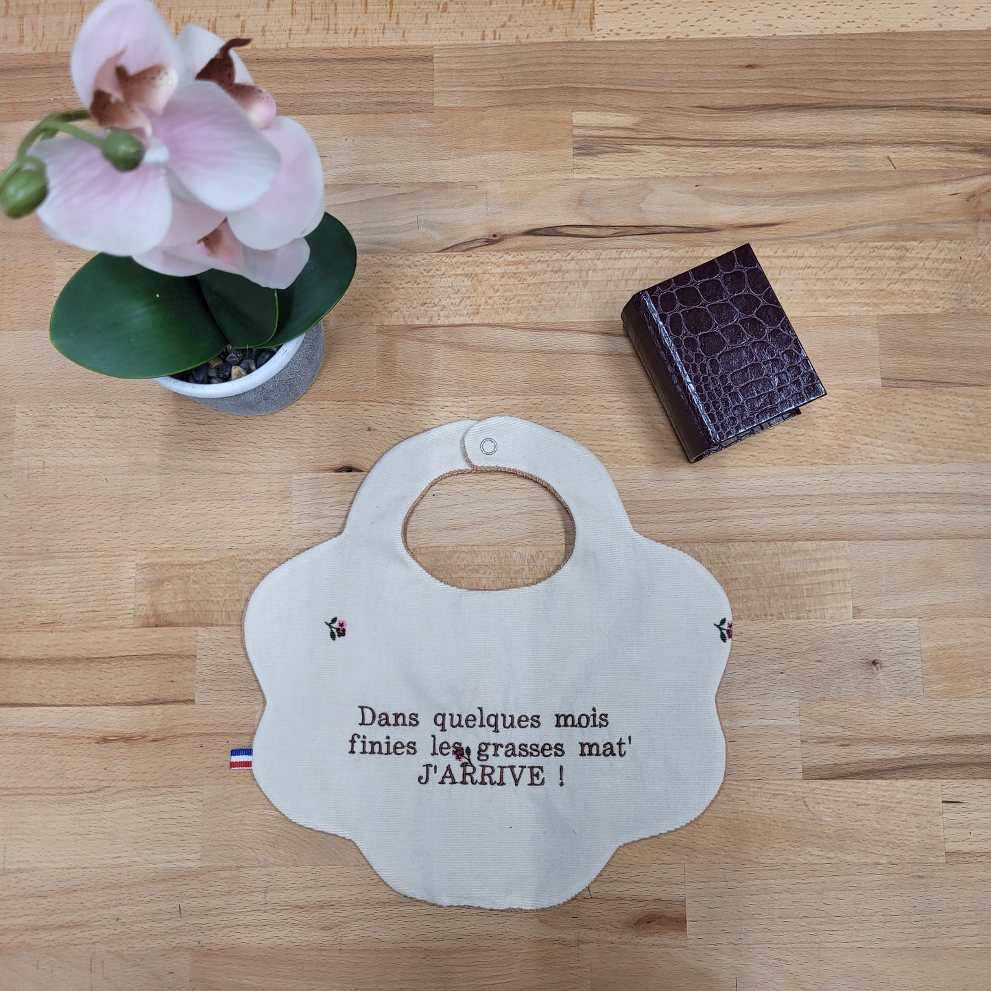 Bavoir “La plus belle annonce”