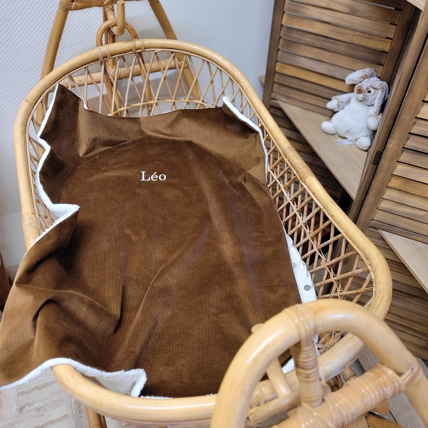 Couverture velours marron