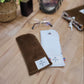 Etui à lunettes velours beige fleuri