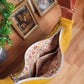 Sac demi-lune double gaze ocre