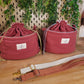 Le Baluchon Double gaze rouge bois