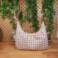 Sac demi-lune vichy camel