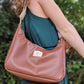 Sac demi-lune simili Marron