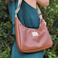 Sac demi-lune simili Marron