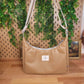 Sac demi-lune simili Beige
