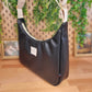 Sac demi-lune simili Noir