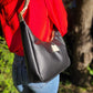 Sac demi-lune simili Noir