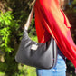 Sac demi-lune simili Noir