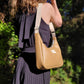 Sac demi-lune simili Beige