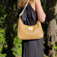 Sac demi-lune simili Beige