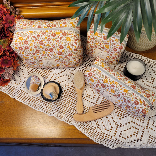 Trousse de toilette fleurie