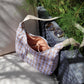 Sac demi-lune vichy camel