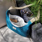 Sac demi-lune double gaze bleu canard