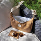 Sac demi-lune simili Beige