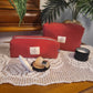 Trousse de toilette bois rouge