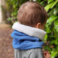 Snood velours bleu