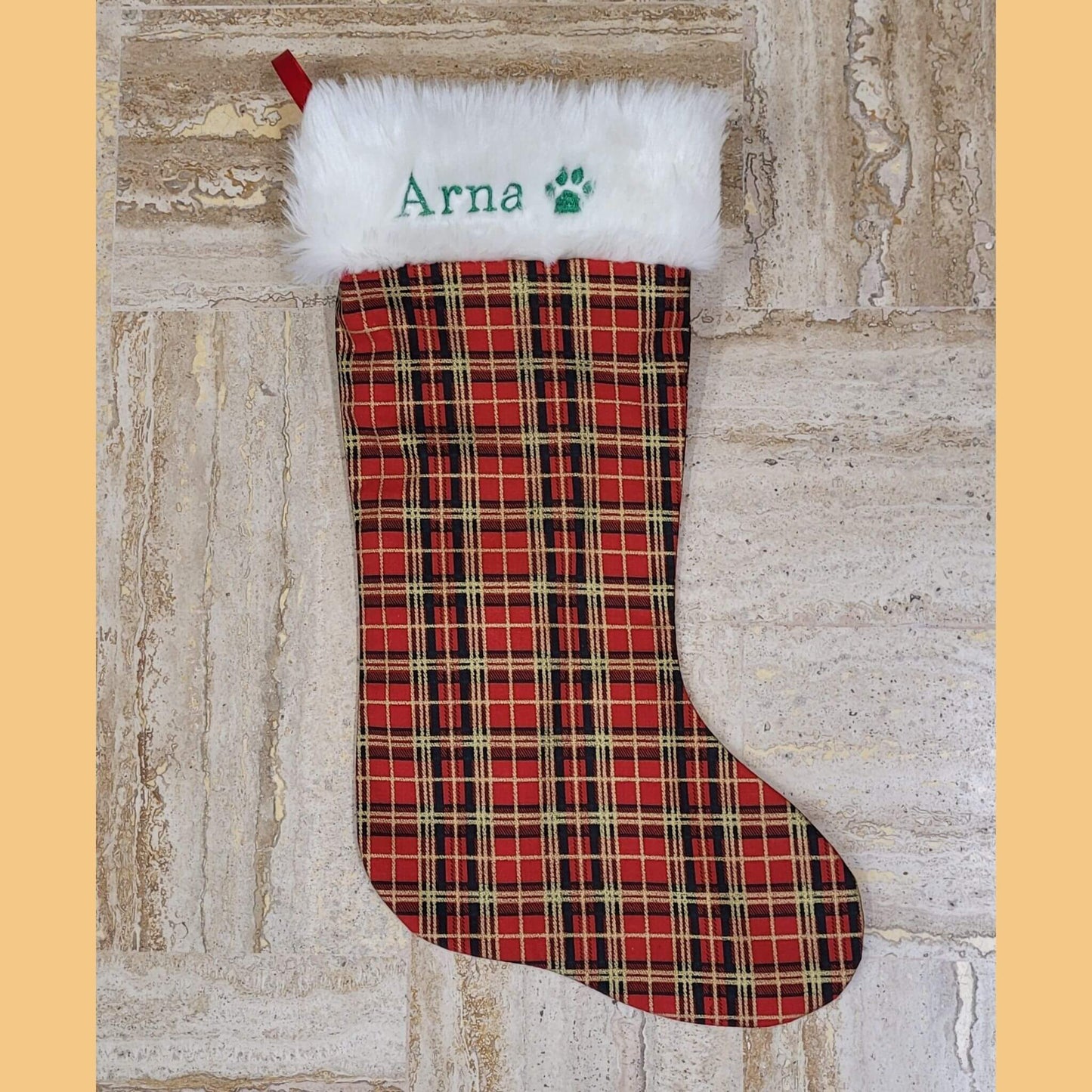 Chaussette de Noël Personnalisée Chien/Chat- fait main dans notre atelier