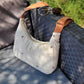 Sac demi-lune velours fleuri
