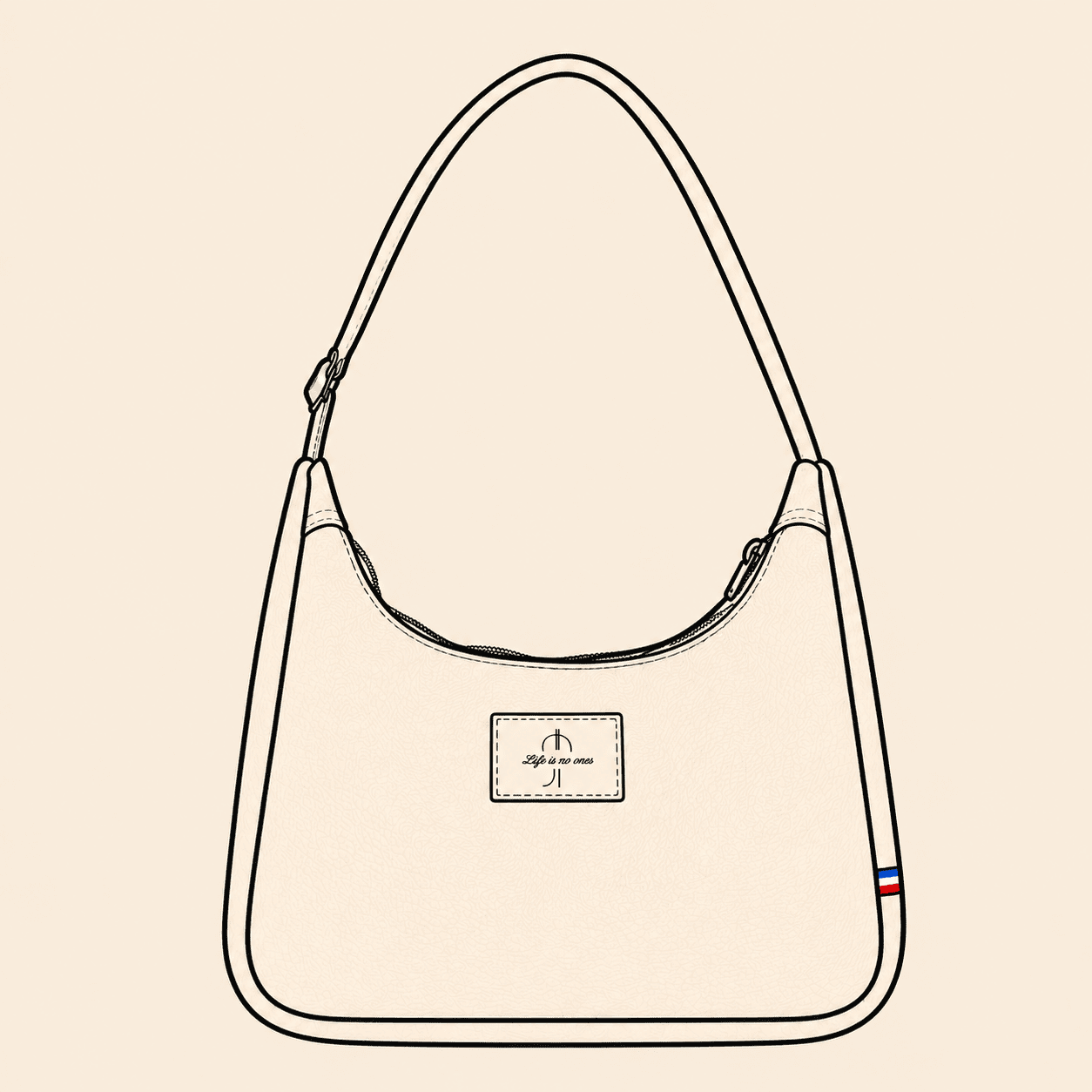 Sac demi-lune personnalisable