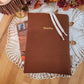 Housse de livre format broché double gaze marron